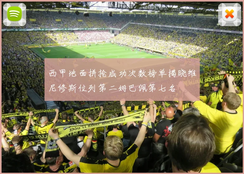 西甲地面拼抢成功次数榜单揭晓维尼修斯位列第二姆巴佩第七名